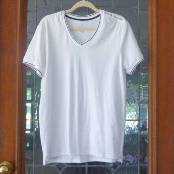 ARMANI EXCHANGE A/X WHITE SHIRT MEDIUM SLIM FIT - Picture 1 of 12